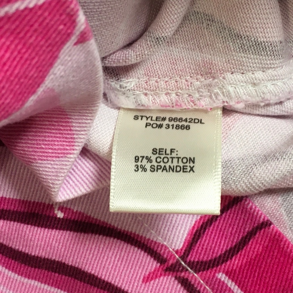 Pink Floral‎ Denim Barbiecore Mini Dress Zip Front Belted Skies Are Blue Small - Picture 5 of 5